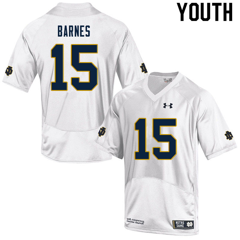 Youth #15 Ryan Barnes Notre Dame Fighting Irish College Football Jerseys Sale-White
